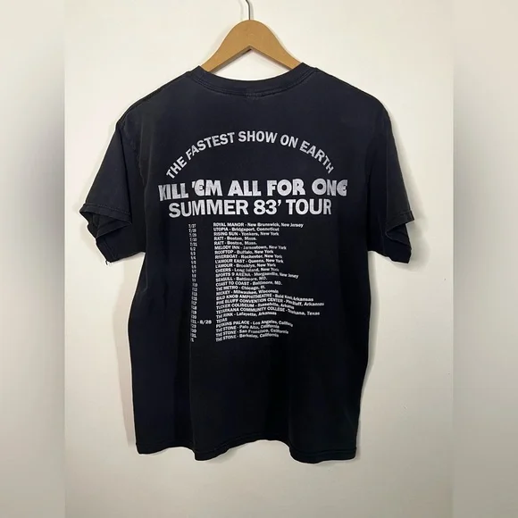 Y2K METALLICA Kill Em All For One Summer 1983 Tour T Shirt Size M *FLAW* - Picture 6 of 7